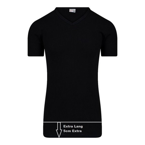 Beeren M3000 Heren T-shirt met V-hals Zwart Extra Lang